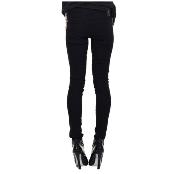 One Teaspoon Aztec Embroidered Skinny Jeans Size 26 Black High Waist Dixie - Picture 4 of 10